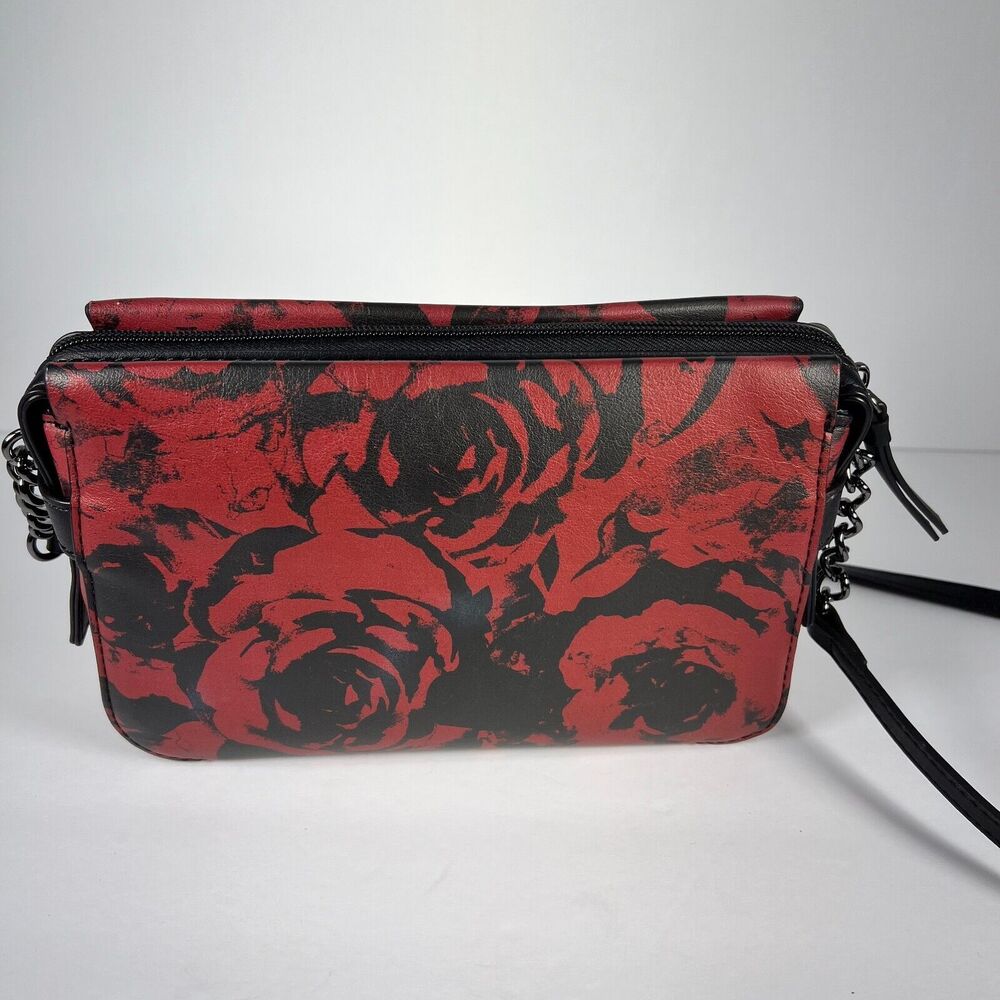 Simply Vera Vera Wang Cross Body Bag - Red and Black Roses